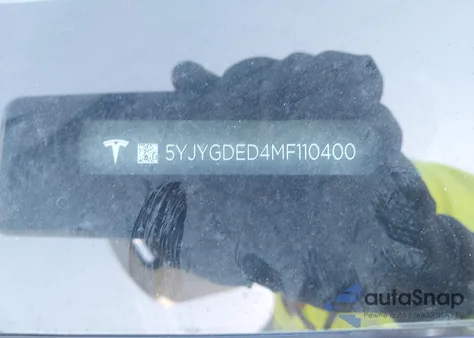 2021 Tesla Model Y Standard Range Rear-Wheel Drive из США, поврежденный, VIN 5YJYGDED4MF110400